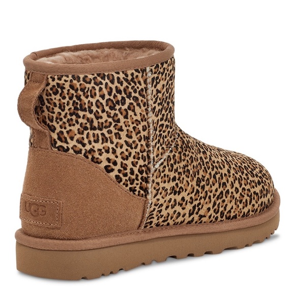 UGG Women's Classic Mini Speckles Genuine Calf Hair Animal Leopard Cheetah 6 - Picture 3 of 10